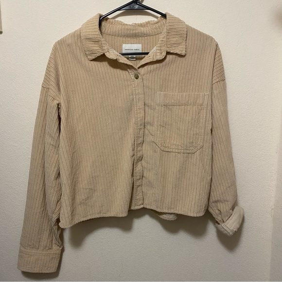 American Eagle Outfitters Jackets & Coats Ae Beige Corduroy Jacket